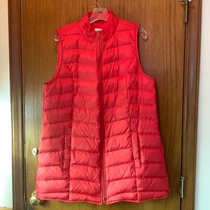Red J. Jill Down vest. Size L